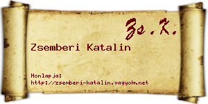 Zsemberi Katalin névjegykártya